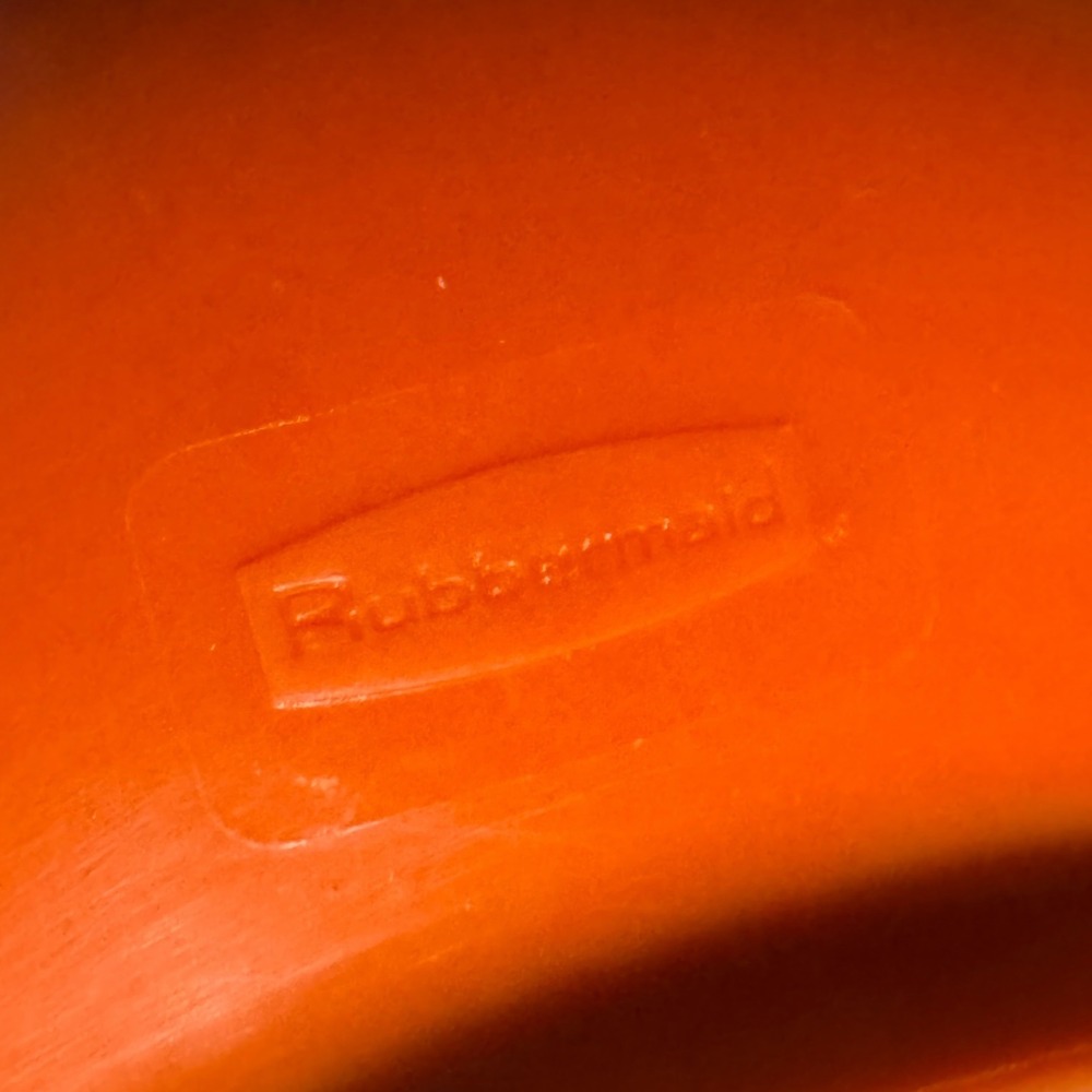 VTG 70s Orange Rubbermaid Villaware colander mixing bowl set 3 PC MCM 2661 2930 - Picture 6 of 16